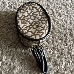 DKNY Brown and Black Patterned Mini Bag